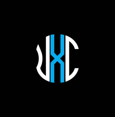 UXC harf logosu soyut yaratıcı tasarım. UXC benzersiz tasarım