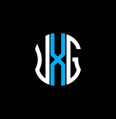 UXF harf logosu soyut yaratıcı tasarım. UXF benzersiz tasarım
