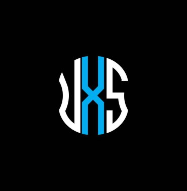 UXS harfi logosu soyut yaratıcı tasarım. UXS benzersiz tasarım