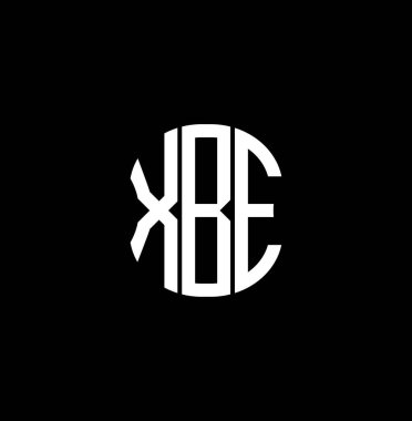 XBE harfi logosu soyut yaratıcı tasarım. XBE eşsiz tasarım