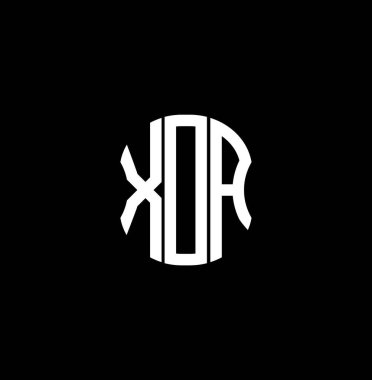 XDA harfi logosu soyut yaratıcı tasarım. XDA benzersiz tasarım