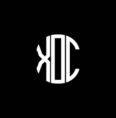 XDC harf logosu soyut yaratıcı tasarım. XDC benzersiz tasarım