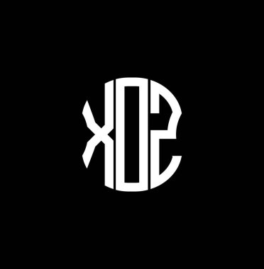 XDZ harf logosu soyut yaratıcı tasarım. XDZ benzersiz tasarım