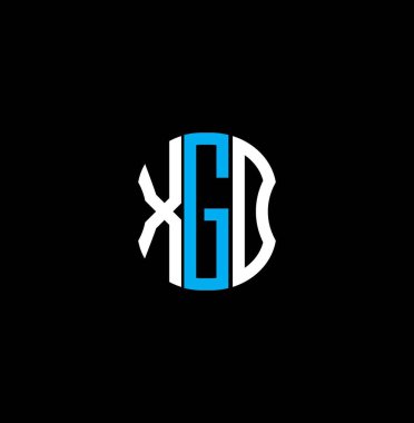 XFD harf logosu soyut yaratıcı tasarım. XFD benzersiz tasarım