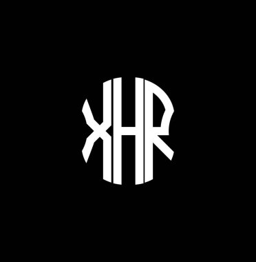 XHR harf logosu soyut yaratıcı tasarım. XHR benzersiz tasarım