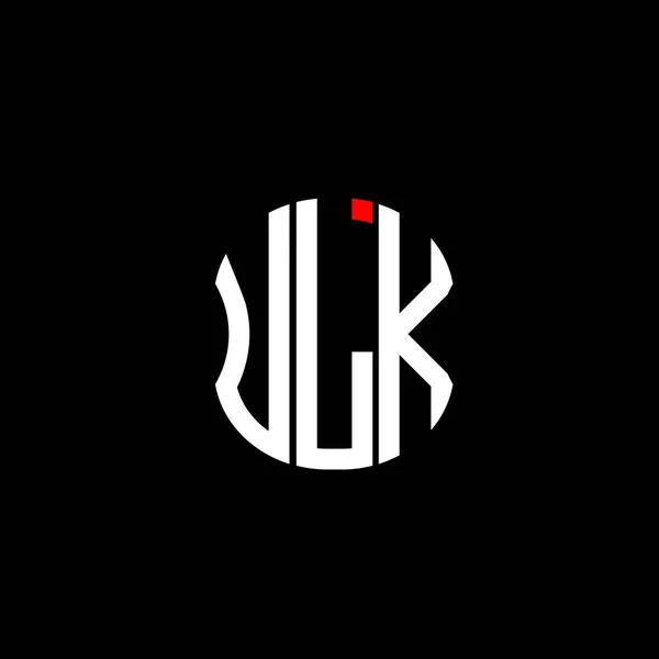 Ulk Letter Logo Abstract Creatief Design Ulk Uniek Ontwerp — Stockvector