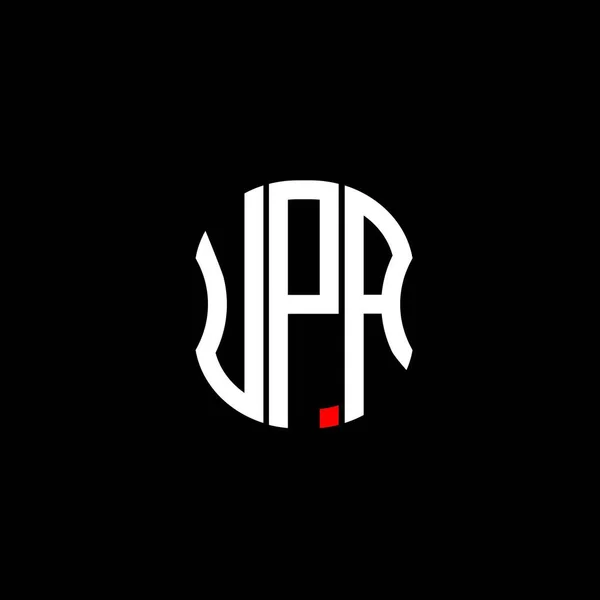 Upa Harfi Logosu Soyut Yaratıcı Tasarım Upa Benzersiz Tasarım — Stok Vektör