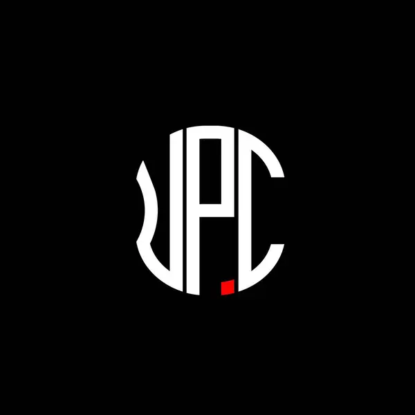 Upc Harfi Logosu Soyut Yaratıcı Tasarım Upc Benzersiz Tasarım — Stok Vektör