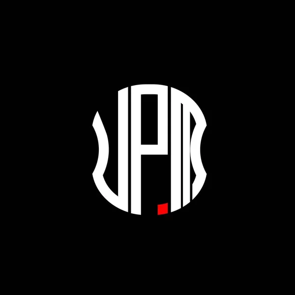 午後の手紙のロゴ抽象的な創造的なデザイン Upmユニークなデザイン — ストックベクタ