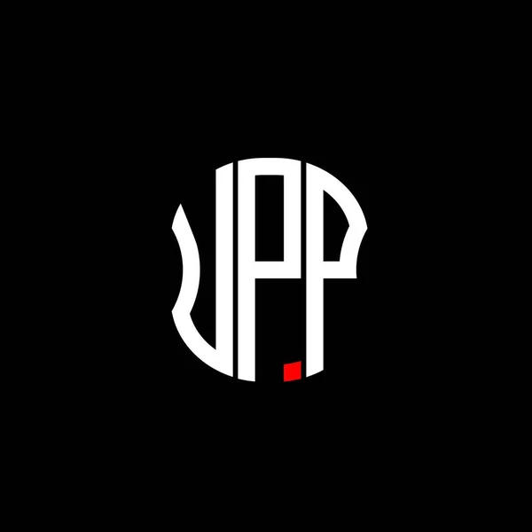 Upp Carta Logotipo Design Criativo Abstrato Upp Design Único —  Vetores de Stock