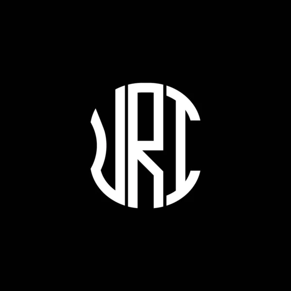 Uri Carta Logotipo Design Criativo Abstrato Uri Design Único —  Vetores de Stock
