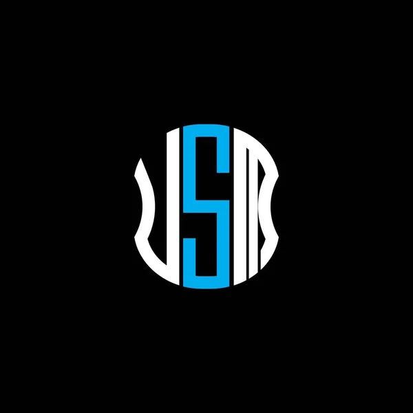 Usm Letter Logo Abstract Creative Design Usm Unique Design — Stock Vector