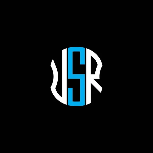 Usr Harf Logosu Soyut Yaratıcı Tasarım Usr Benzersiz Tasarım — Stok Vektör