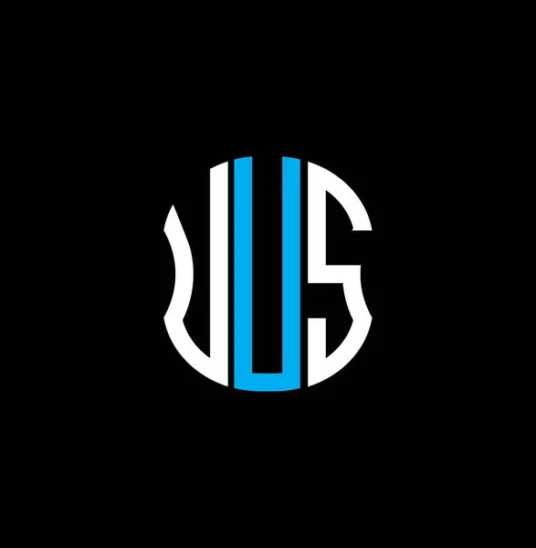Logo Liter Uus Abstrakcyjny Projekt Kreatywny Unikalny Design Uus — Wektor stockowy
