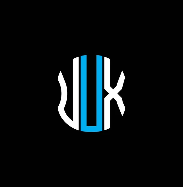 Uuux Brev Logotyp Abstrakt Kreativ Design Uux Unik Design — Stock vektor