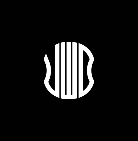 Diseño Creativo Abstracto Del Logotipo Letra Uwd Uwd Diseño Único — Vector de stock
