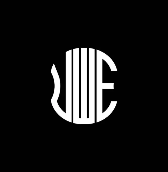 Logotipo Carta Uwe Diseño Creativo Abstracto Diseño Único Uwe — Vector de stock