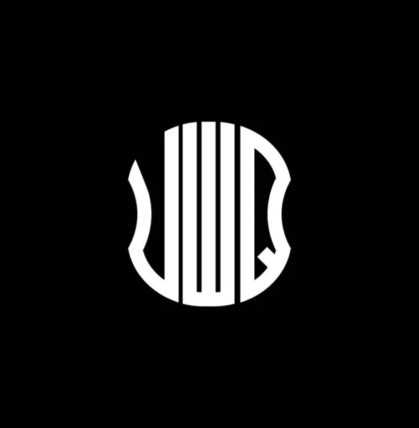 Logo Listu Uwq Abstrakcyjny Projekt Kreatywny Unikalna Konstrukcja Uwq — Wektor stockowy