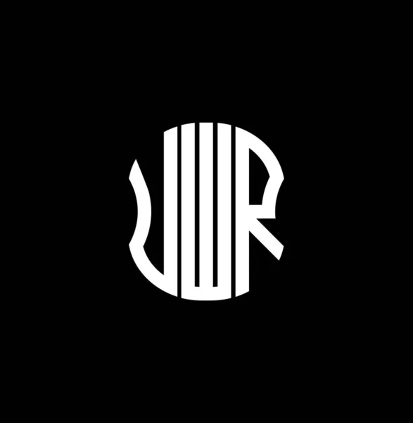 Uwrの手紙のロゴ抽象的な創造的なデザイン Uwr独特のデザイン — ストックベクタ