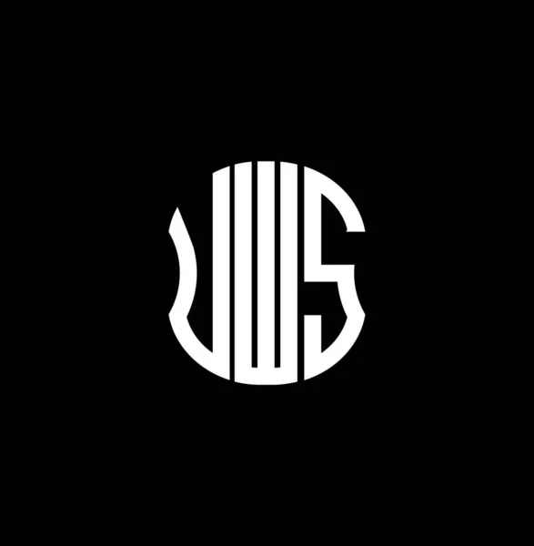Diseño Creativo Abstracto Del Logotipo Letra Uws Diseño Único Uws — Vector de stock