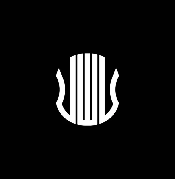 Diseño Creativo Abstracto Del Logotipo Letra Uwu Uwu Diseño Único — Vector de stock