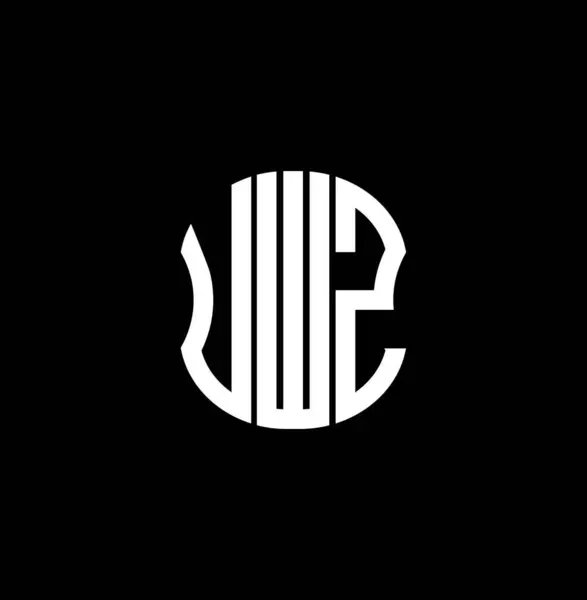 Diseño Creativo Abstracto Del Logotipo Letra Uwz Uwz Diseño Único — Vector de stock