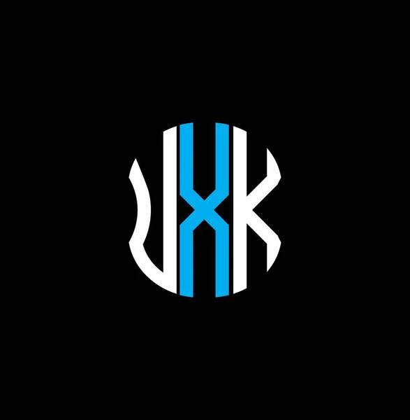 Uxk Brev Logotyp Abstrakt Kreativ Design Uxk Unik Design — Stock vektor