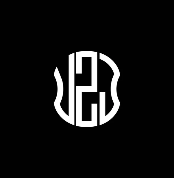 Uzj Lettre Logo Abstrait Design Créatif Design Unique Uzj — Image vectorielle