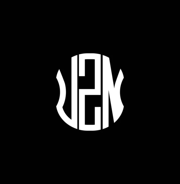 Logotipo Carta Uzn Diseño Creativo Abstracto Diseño Único Uzn — Vector de stock