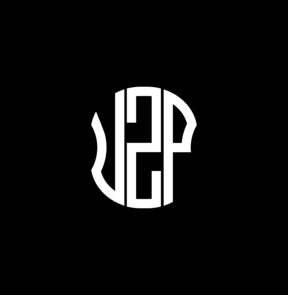 Uzp Harfi Logosu Soyut Yaratıcı Tasarım Uzp Benzersiz Tasarım — Stok Vektör