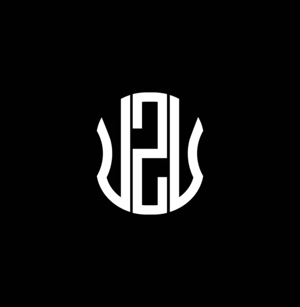 Logotipo Letra Uzu Diseño Creativo Abstracto Uzu Diseño Único — Vector de stock