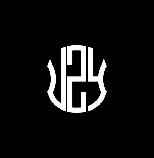 Uzy Lettre Logo Abstrait Design Créatif Design Unique Uzy — Image vectorielle