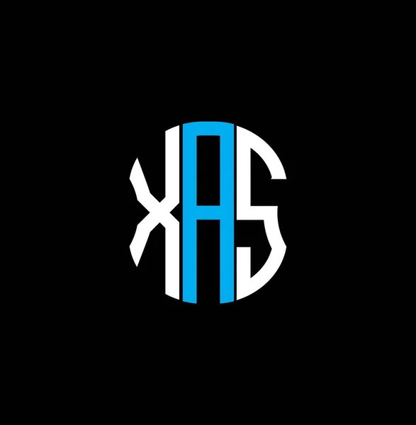 Xas Letter Logo Abstract Creative Design Xas Unique Design — Stock Vector