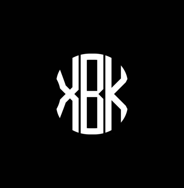 Xbk Harf Logosu Soyut Yaratıcı Tasarım Xbk Benzersiz Tasarım — Stok Vektör