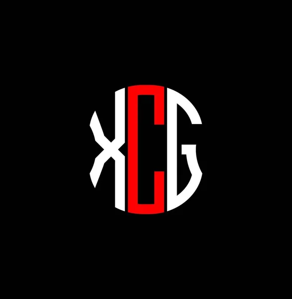 Xcg Harf Logosu Soyut Yaratıcı Tasarım Xcg Benzersiz Tasarım — Stok Vektör