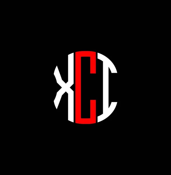 Xci Letter Logo Abstract Creative Design Xci Unique Design — Stock Vector