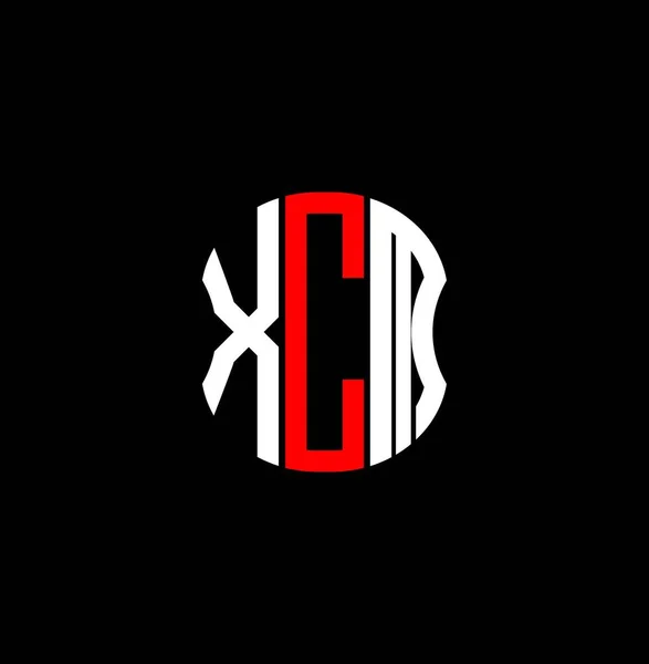 Xcm Lettre Logo Abstrait Design Créatif Design Unique Xcm — Image vectorielle