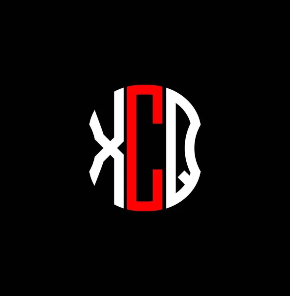 Logo Lettre Xcq Design Créatif Abstrait Design Unique Xcq — Image vectorielle