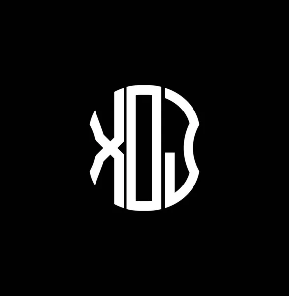 Xdj文字ロゴ抽象的な創造的なデザイン Xdjユニークなデザイン — ストックベクタ