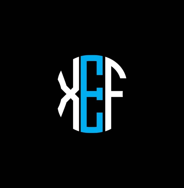 Λογότυπο Γραμμάτων Xef Αφηρημένος Δημιουργικός Σχεδιασμός Μοναδικός Σχεδιασμός Xef — Διανυσματικό Αρχείο