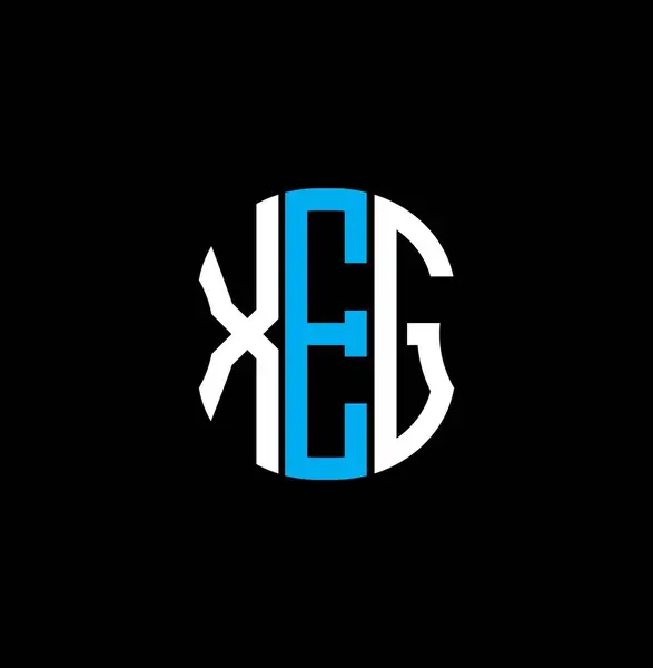 Λογότυπο Γραμμάτων Xeg Αφηρημένος Δημιουργικός Σχεδιασμός Μοναδικός Σχεδιασμός Xeg — Διανυσματικό Αρχείο