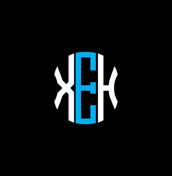 Xeh Літерний Логотип Абстрактного Творчого Дизайну Xeh Унікальний Дизайн — стоковий вектор