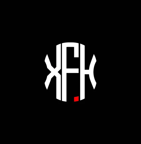 Xfh文字ロゴ抽象的な創造的なデザイン Xfhユニークなデザイン — ストックベクタ
