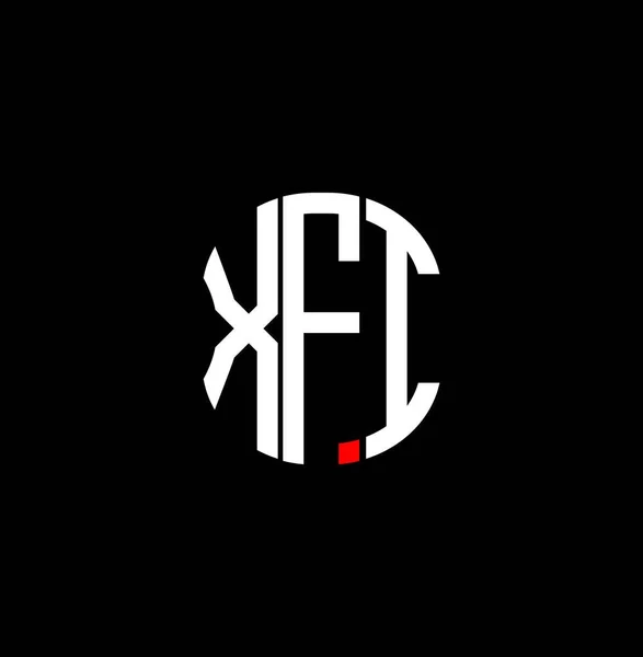 Xfi Harfi Logosu Soyut Yaratıcı Tasarım Xfi Benzersiz Tasarım — Stok Vektör