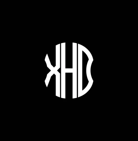 Xhd Harf Logosu Soyut Yaratıcı Tasarım Xhd Eşsiz Tasarım — Stok Vektör