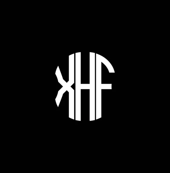 Xhf Brev Logotyp Abstrakt Kreativ Design Xhf Unik Design — Stock vektor