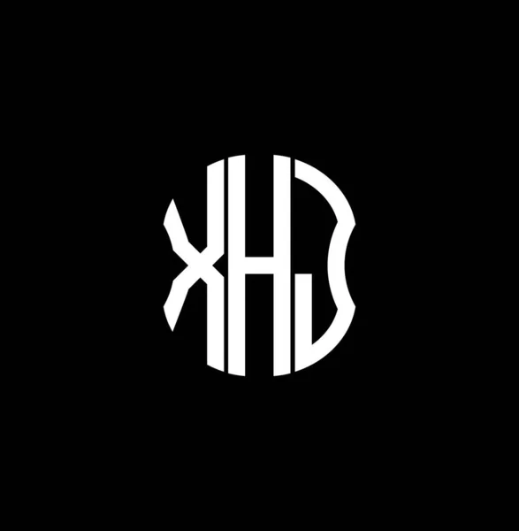 Xhj Carta Logotipo Design Criativo Abstrato Xhj Design Único — Vetor de Stock