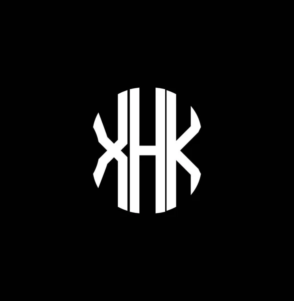 Diseño Creativo Abstracto Del Logotipo Letra Xhk Xhk Diseño Único — Vector de stock