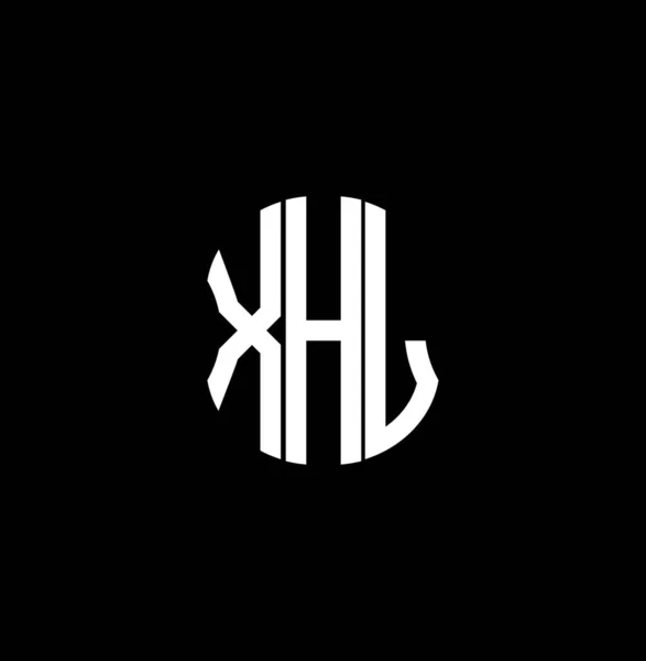 Xhl文字のロゴ抽象的な創造的なデザイン Xhl独特のデザイン — ストックベクタ