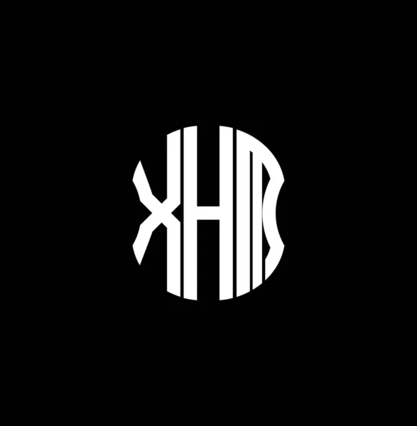 Xhm Brev Logotyp Abstrakt Kreativ Design Xhm Unik Design — Stock vektor